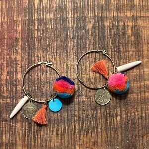 Colorful Boho Hoop Earrings